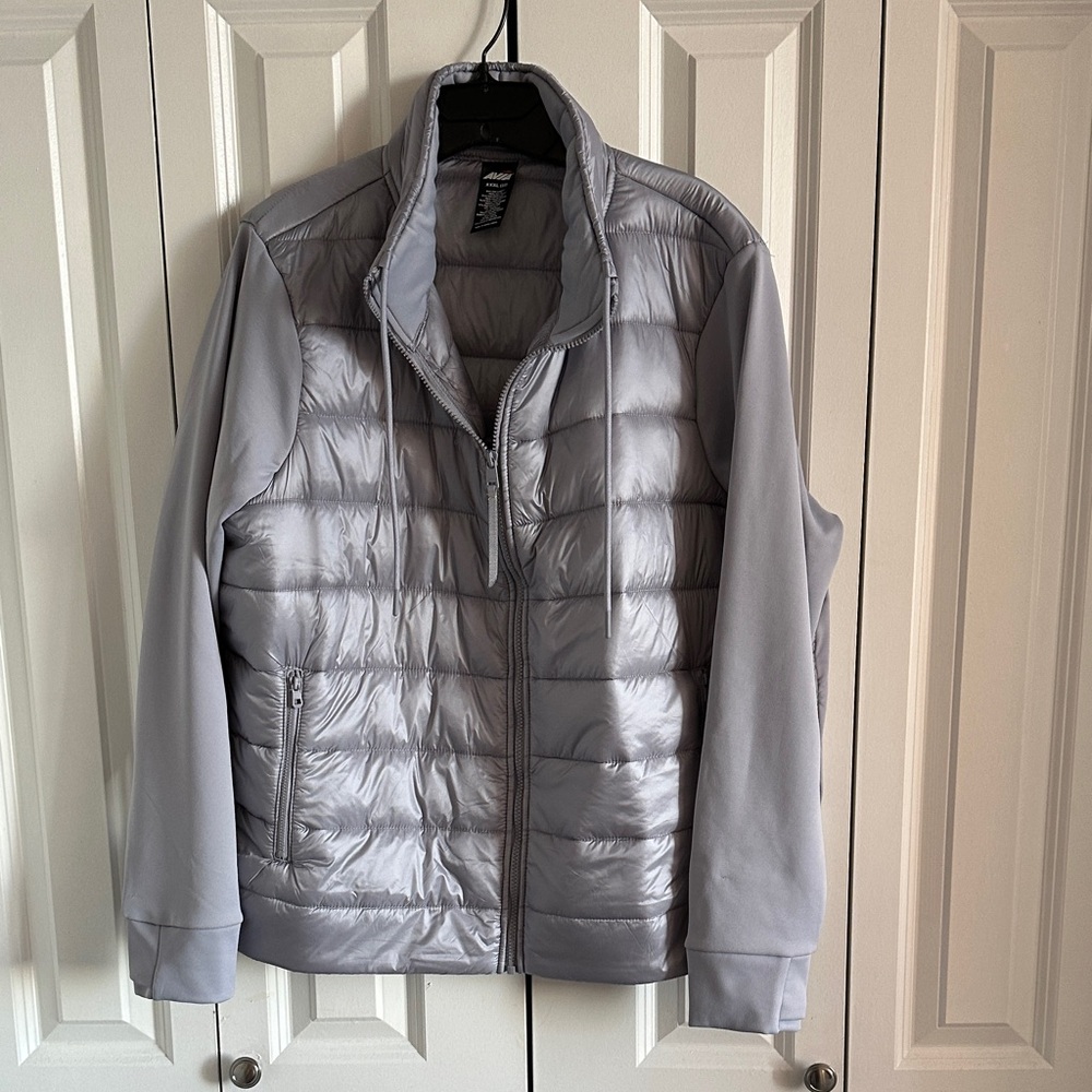 Avia Women's Metallic Gray Puffer Jacket